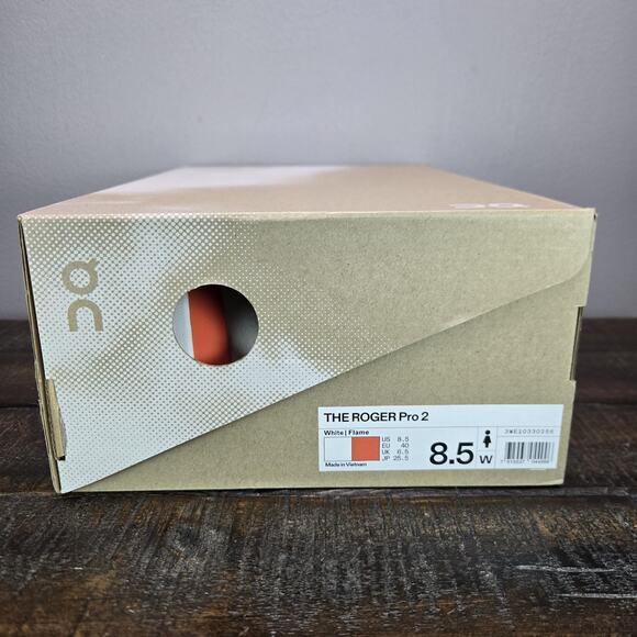 NEW On Cloud The Roger Pro 2 Womens Size 8.5 Court Tennis Shoes White Orange - Picture 12 of 12